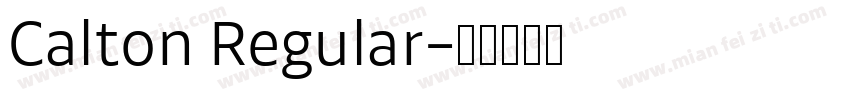 Calton Regular字体转换